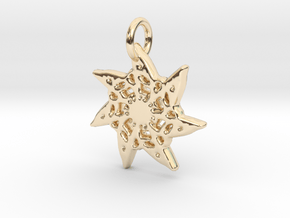 Seven-Pointed Snowflake in 14K Yellow Gold