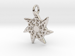 Seven-Pointed Snowflake in Platinum