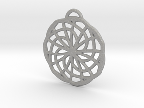 Labyrinth Pendant - Medium in Aluminum
