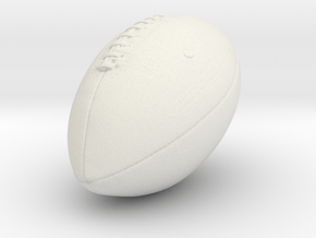 Printle Thing Rugby Ball - 1/24 in White Natural Versatile Plastic