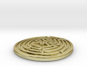WestWorld maze Pendant in 18k Gold: Medium