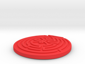 WestWorld maze Pendant in Red Processed Versatile Plastic: Medium