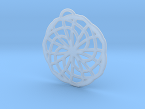 Labyrinth Pendant - Large in Smooth Fine Detail Plastic