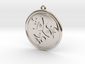 Moons and Leaves Pendant in Platinum