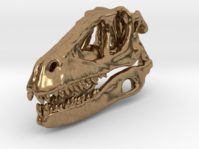 Dinosaur Skull 30mm pendant in Natural Brass