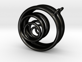 Aurea_Earrings_1 in Matte Black Steel