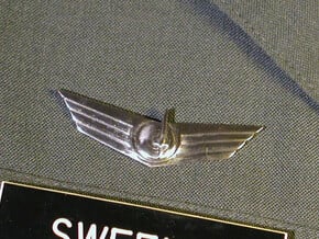 Space Service Wings in Polished Bronzed Silver Steel