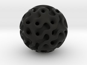 0606 IsoSurface F(x,y,z)=0 Diamond Ball (d=5cm) #1 in Black Natural Versatile Plastic