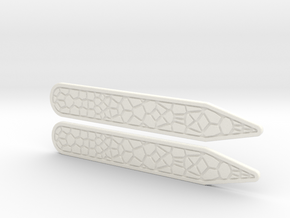 Voronoi Inverse Collar Straighteners X2  in White Processed Versatile Plastic