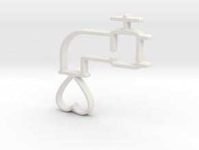 Love Tap Pendant - Amour Collection in White Natural Versatile Plastic