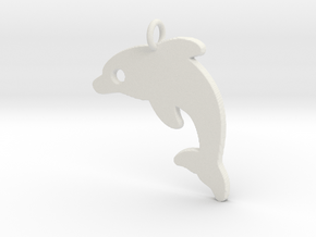 Dolphin V2 Pendant in White Natural Versatile Plastic