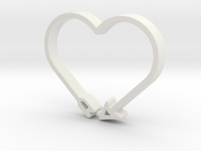Love Arrow - Amour Collection in White Natural Versatile Plastic