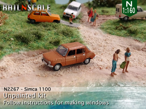 Simca 1100 (N 1:160) in Tan Fine Detail Plastic
