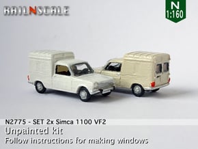 SET 2x Simca 1100 VF2 (N 1:160) in Tan Fine Detail Plastic