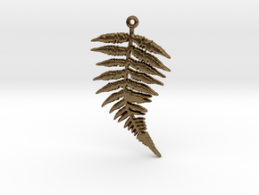 Fern Leaf Pendant in Natural Bronze