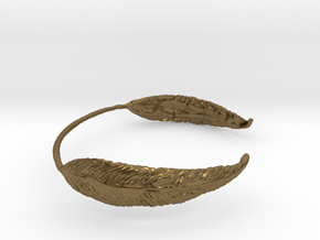Leaf Wrist Cuff in Natural Bronze