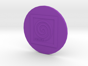 Peace Spiral B2 Button in Purple Processed Versatile Plastic