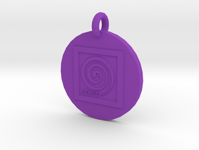 Peace Spiral B2 Pendant in Purple Processed Versatile Plastic