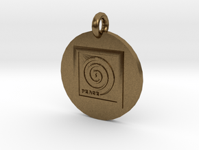 Peace Spiral B2 Pendant in Natural Bronze