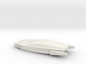 Hover Car with Rear Air Dam, 1/64 in White Natural Versatile Plastic