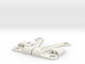 Xray X1 Upper arms kit with fast camber regulation in White Natural Versatile Plastic