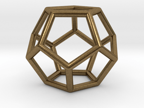 0598 Dodecahedron E (a=10mm) #001 in Natural Bronze