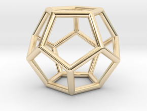 0598 Dodecahedron E (a=10mm) #001 in 14K Yellow Gold