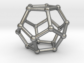 0599 Dodecahedron V&E (a=10mm) #002 in Natural Silver