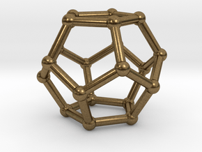 0599 Dodecahedron V&E (a=10mm) #002 in Natural Bronze