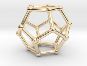 0599 Dodecahedron V&E (a=10mm) #002 in 14K Yellow Gold