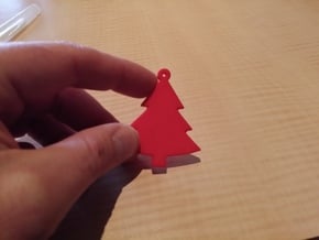 christmas tree ornament in Red Processed Versatile Plastic