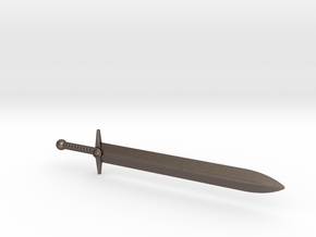 Two-Handed Booster Sword for ModiBot in Polished Bronzed Silver Steel