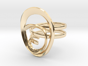 Anello Conchiglia Ring Shell in 14k Gold Plated Brass: 7.75 / 55.875