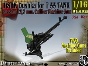 1-16 DSHK Dushka 2 UNITS For T-55 in Tan Fine Detail Plastic