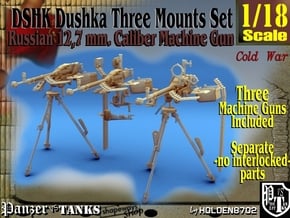 1-18 DSHK Dushka Set Of 3 in Tan Fine Detail Plastic