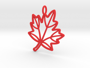 Maple Leaf in Red Processed Versatile Plastic