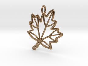 Maple Leaf in Natural Brass