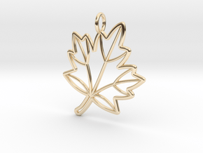 Maple Leaf in 14k Gold Plated Brass