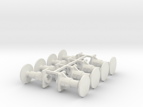 7mm Oleo Wagon Buffer X8 in White Natural Versatile Plastic