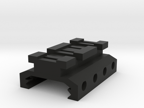 Picatinny to Nerf Adapter (2 Slots) in Black Natural Versatile Plastic