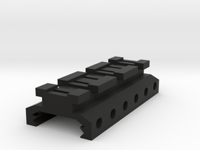 Picatinny to Nerf Adapter (3 Slots) in Black Natural Versatile Plastic