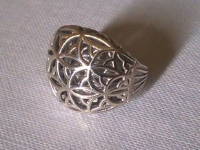 Leaf Ring size 7 (europ 55) in Polished Silver