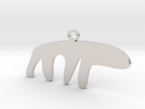 The Sneaky Polar Bear in Rhodium Plated Brass