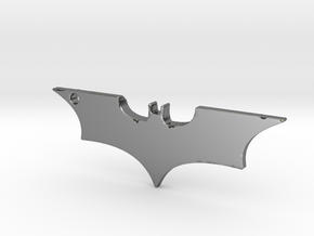 Batman Logo in Fine Detail Polished Silver