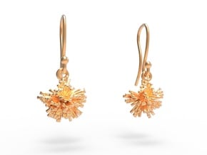 Peony Earrings in 14k Rose Gold Plated Brass