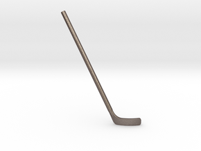 Hockey Stick for ModiBot: Bent (Right-handed) in Polished Bronzed Silver Steel