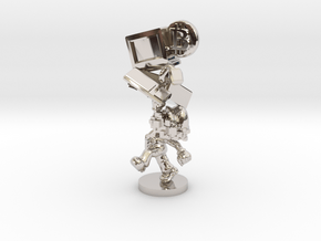 Bitcoin Legend Statue in Rhodium Plated Brass: Extra Small