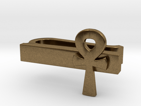 Ankh Tie Clip in Natural Bronze: Small