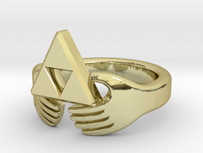 Triforce Claddagh Ring in 18k Gold: 5 / 49