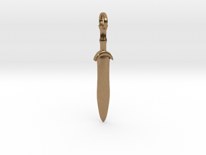 Lakonia Sword Pendant/Keychain in Natural Brass